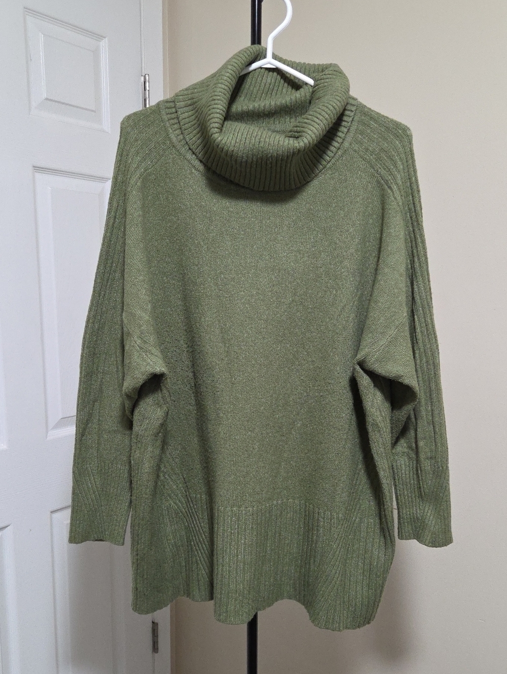 Penningtons Plus Size Olive Green Cowl Neck Sweater